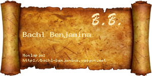 Bachl Benjamina névjegykártya
